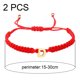 thumbnail image 2 of Pulsera de letras de acero inoxidable Cuerda de tracción de letras de hilo rojo tejida a mano, 2 of 6