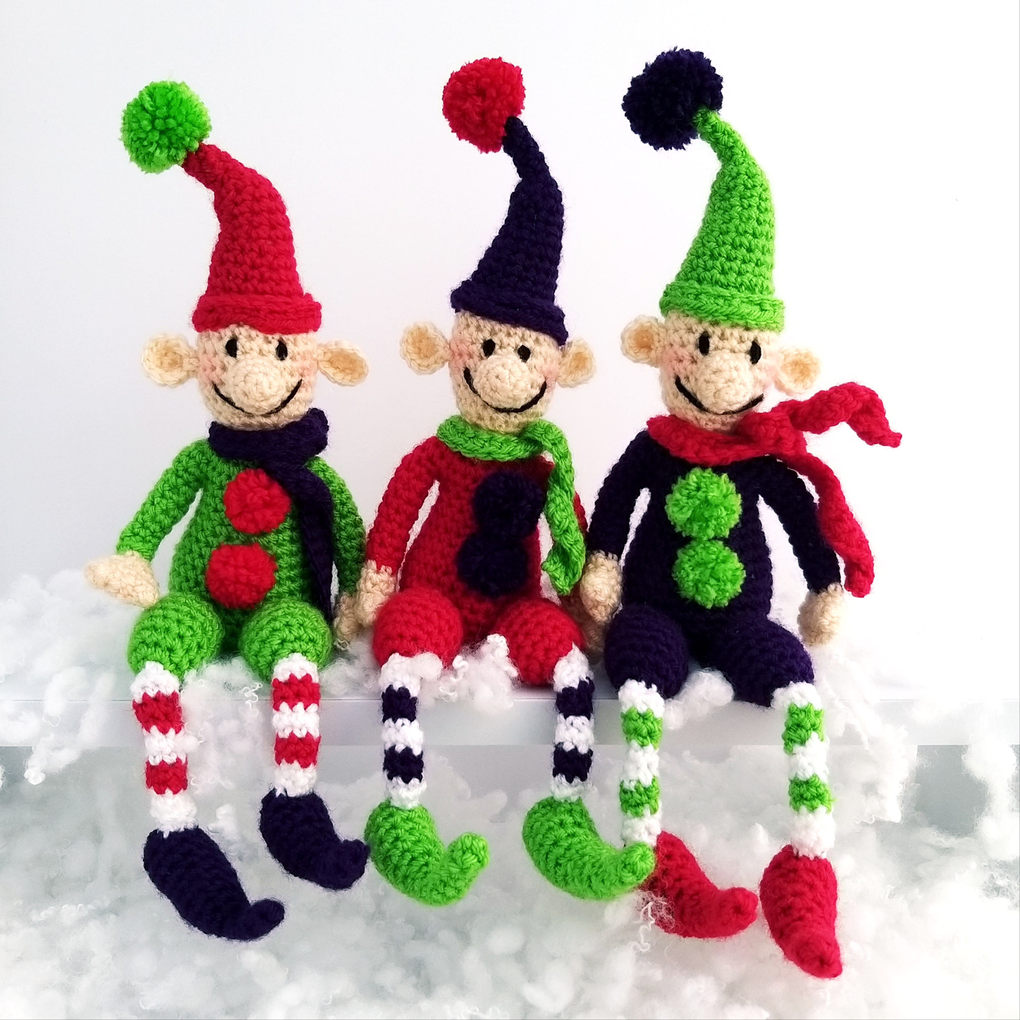 Elves Crochet Kit - Christmas Elf Cute Crochet Toy Amigurumi Craft Kit