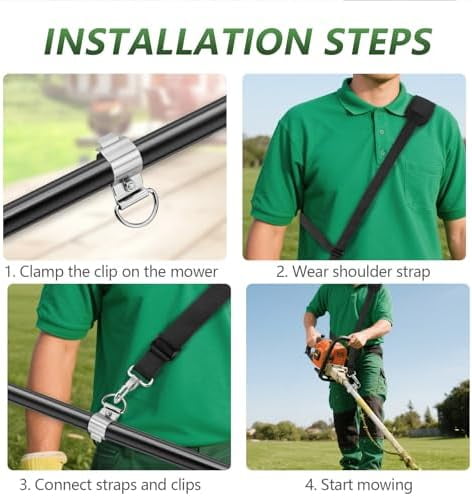 Weed Eater Shoulder Strap, String Trimmer Strap Compatible with EGO Stihl Ryobi Dewalt Milwaukee Kobalt Echo Husqvarna Toro Troy Bilt Greenworks String Trimmer, Leaf Blower, Multi Head System