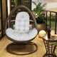 thumbnail image 5 of Cojín de cesta grueso y agrandado, cojín para columpios individuales, cojín para sofá, cojín de tela para silla colgante doméstica, cojín para silla de cuna para interior y exterior., 5 of 5