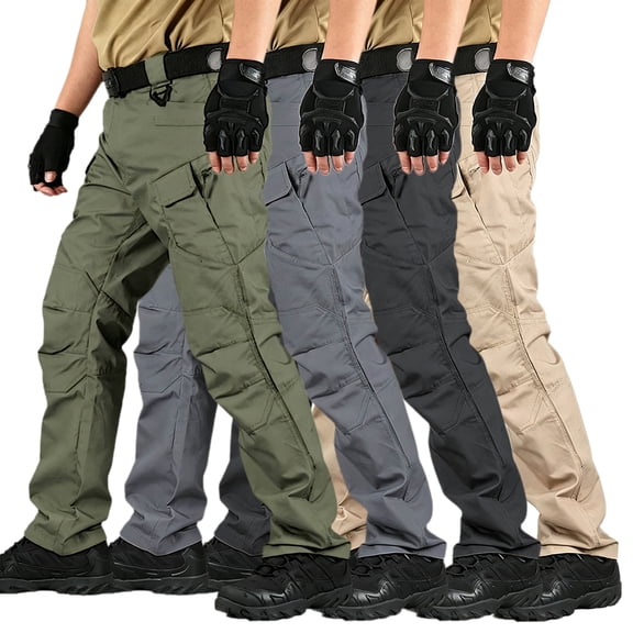 Big Men Casual Cargo Pants Stretch Twill Straight Leg Outdoor Hiking Pants S-XXL