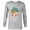 Athletic Heather, variant on Disney Lilo & Stitch Beach Vibes Surfing Catching Waves - Long Sleeve T-Shirt for Men - Customized-White