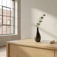 thumbnail image 5 of REGALWOVEN Modern Ribbed Ceramic Vase for Home Decor Small Boho Decorative Vase , Minimalist Matte Flower Vase for Shelf Table Black 3"L x 3"W x 6.5"H, 5 of 6