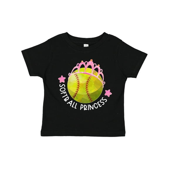Inktastic Softball Princess- Tiara Girls Toddler T-Shirt