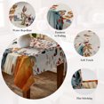 thumbnail image 5 of Orange Blue Pumpkins Table Cloth Waterproof Tablecloths, Thanksgiving Fall Leaves Farmhouse Tablecloth Dining Table Cover for Kitchen Party Tabletop Outdoor, Rectangle Tablecloth 60x102 Inch, 5 of 9