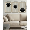 thumbnail image 3 of SHENIFY Minimalist Mid Century Modern Black Boho Wall Art Framed Canvas Prints for Living Room, Bedroom, 16x24in, 3 of 8
