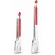 thumbnail image 3 of Premium 304 Stainless Steel Barbecue Turners, Heavy Duty Non-Stick BBQ Cooking Kitchen Tongs, 9" and 12" Red, 3 of 5