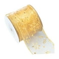 thumbnail image 5 of Christmas Ribbon Decorating Accessory 9M Christmas Patterned Wrapping Ribbon Beige Gold Pattern, 5 of 8