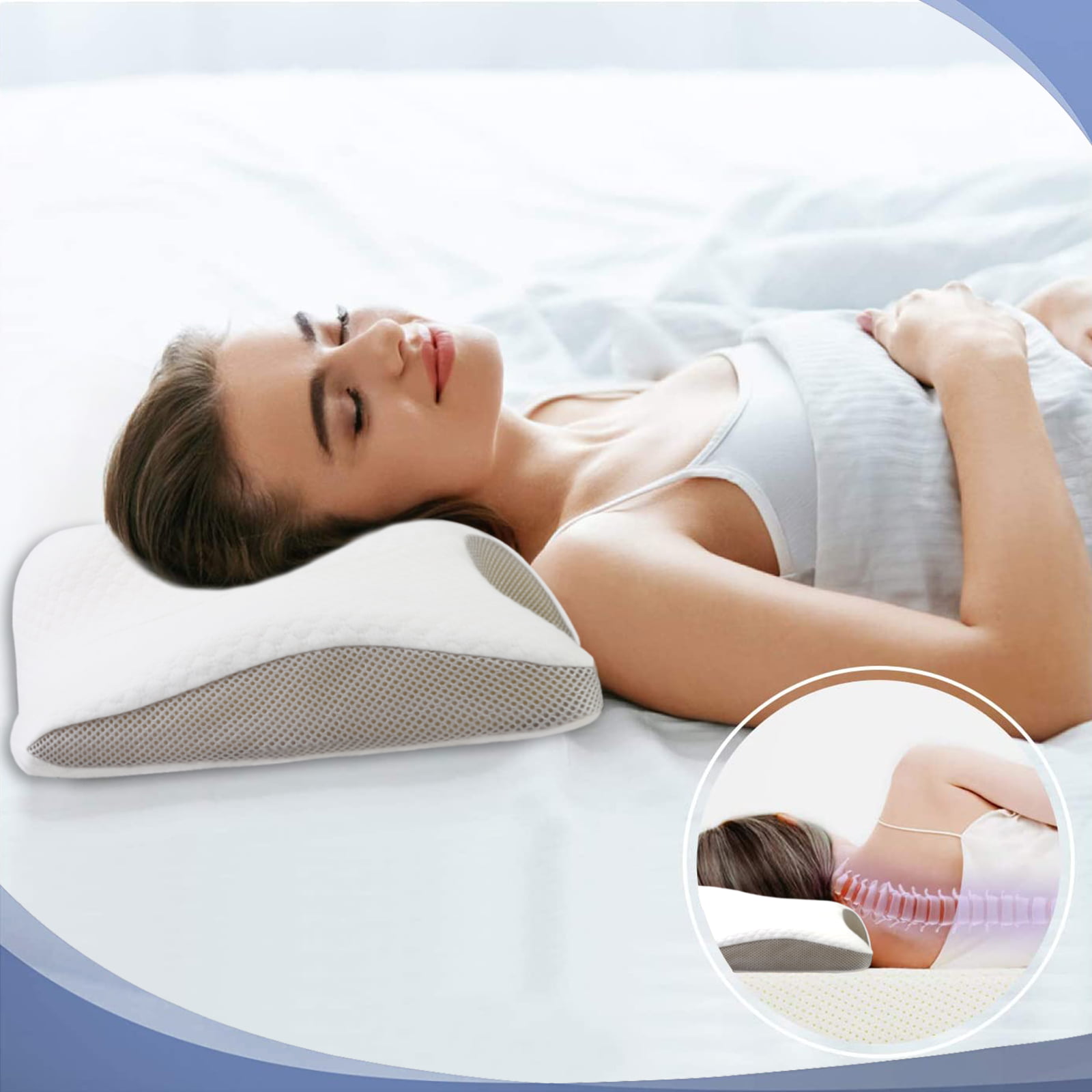 MARNUR Cervical Memory Foam Pillow for Neck Pain Ergonomic PillowMF-KH339R 