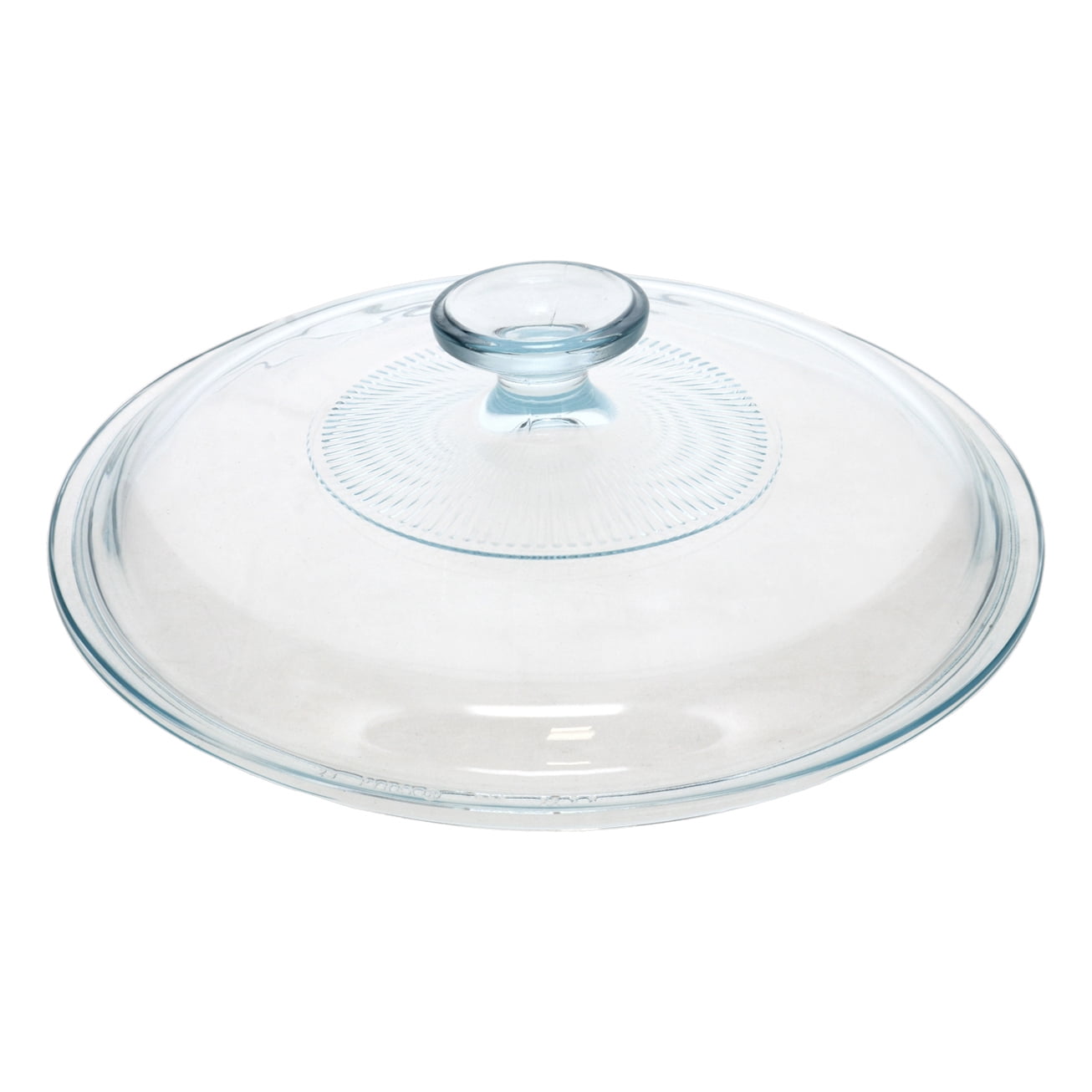CorningWare G-5C Clear 1.5 Quart Fluted Round Replacement Glass Lid (6-Pack)