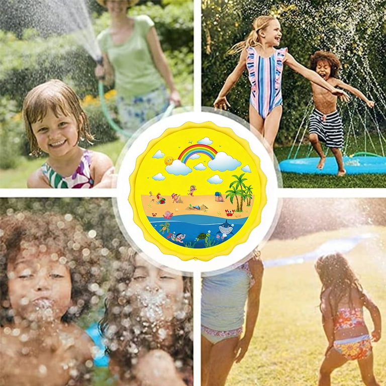 Cowin Splash Pad, Sprinkler for Kids and Wading Pool for Learning