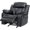 Black, variant on HomeStock Elegant Escape Rocker Recliner , 38"D x 37"W x 41"H, Stylish Faux Leather with Easy Reclining Mechanism for Comfort!-Color:Gray