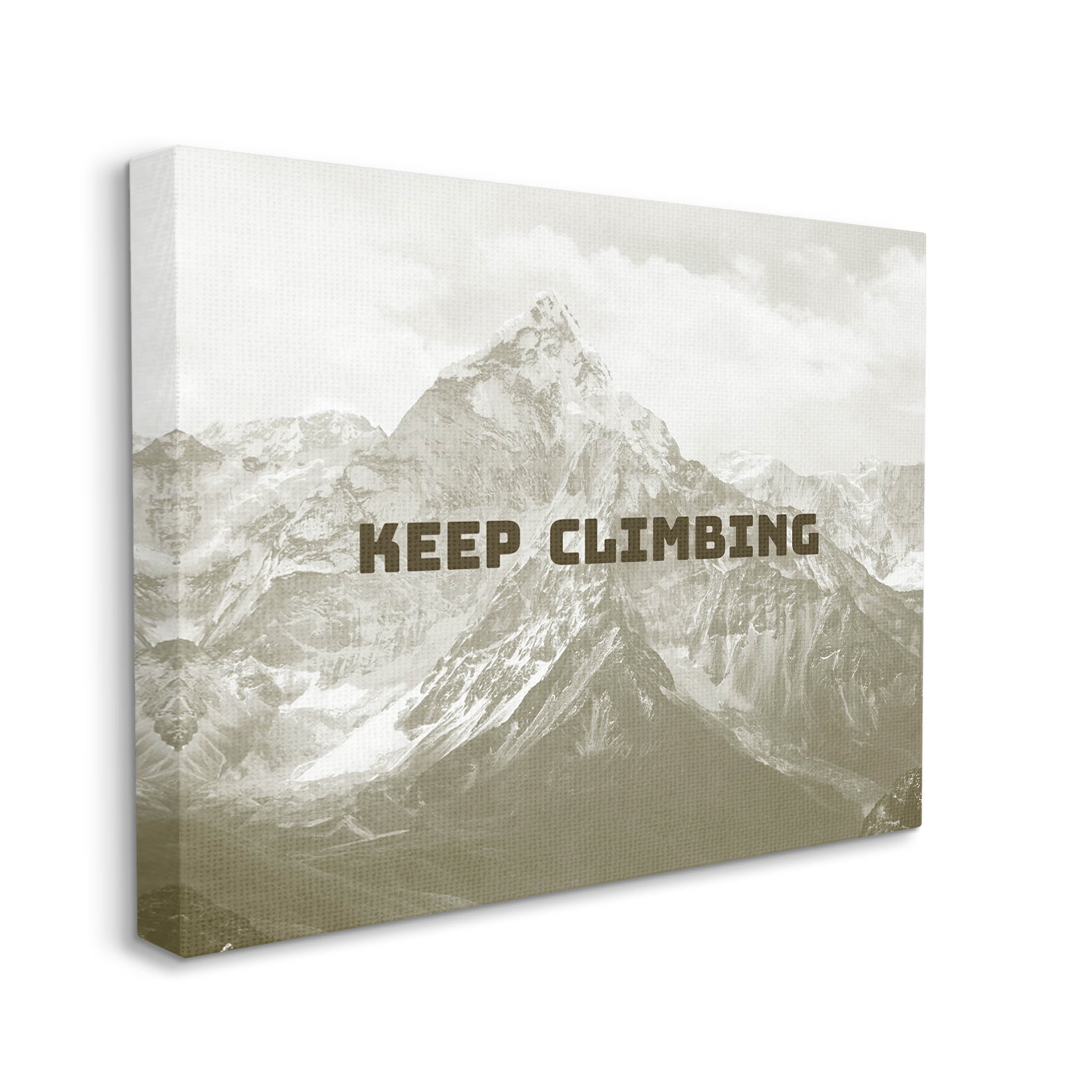 Stupell Industries Keep Climbing Inspirational Mountain Graphic Art Gallery Wrapped Canvas Print Wall Art, Design by Jacob Green