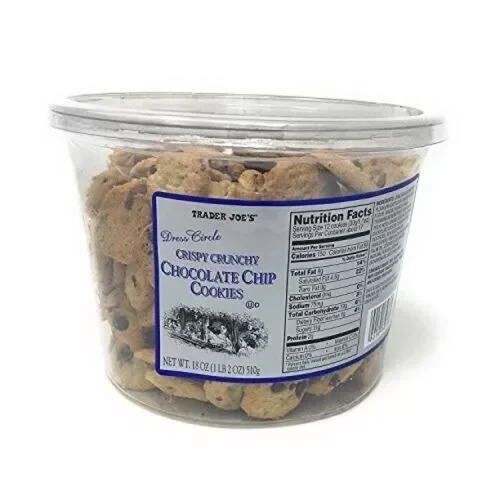 Trader Joe's Dress Circle Crispy Crunchy Chocolate Chip Cookies - 2 Pack Of Individually Wrapped Cookies 1 thumbnail image