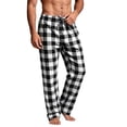 thumbnail image 2 of Maean Men's Pajama Pants Plaid Straight Leg Loose Elastic Waist Lounge Bottom Loungewear with Pockets, 2 of 7