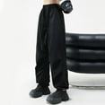 thumbnail image 4 of Pantalones de pana para mujer Gibobby Mono de cintura alta pierna ancha XL Negro, 4 of 5