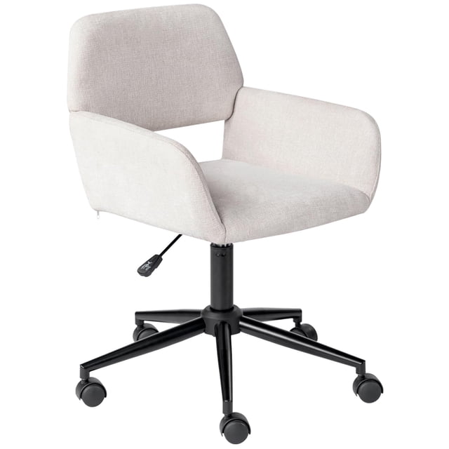 Mueble para silla de oficina y hogar, tapizado en tela, color beige