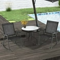 thumbnail image 4 of Costway 2 PCS Patio Folding Rocking Chair Heavy-Duty Metal Frame Rockers Outdoor Black, 4 of 8