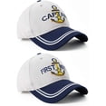 thumbnail image 2 of Captain Hat & First Mate | Matching Skipper Boating Baseball Caps | Nautical Marine Sailor Navy Hats, 2 of 6