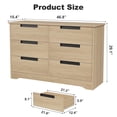 thumbnail image 3 of Luku Versatile 6 Drawer Dresser - Modern Double Dresser for Bedroom, Living Room, and Entryway, 3 of 6