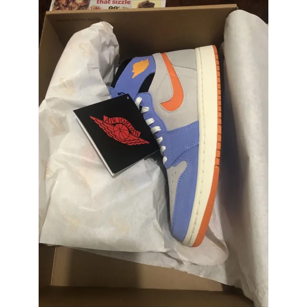Ni - ke Ni - ke Air Jordan 1 High Zoom CMFT 2 Shoes Royal Pulse Orange DV1307-184 Sz 9 NEW