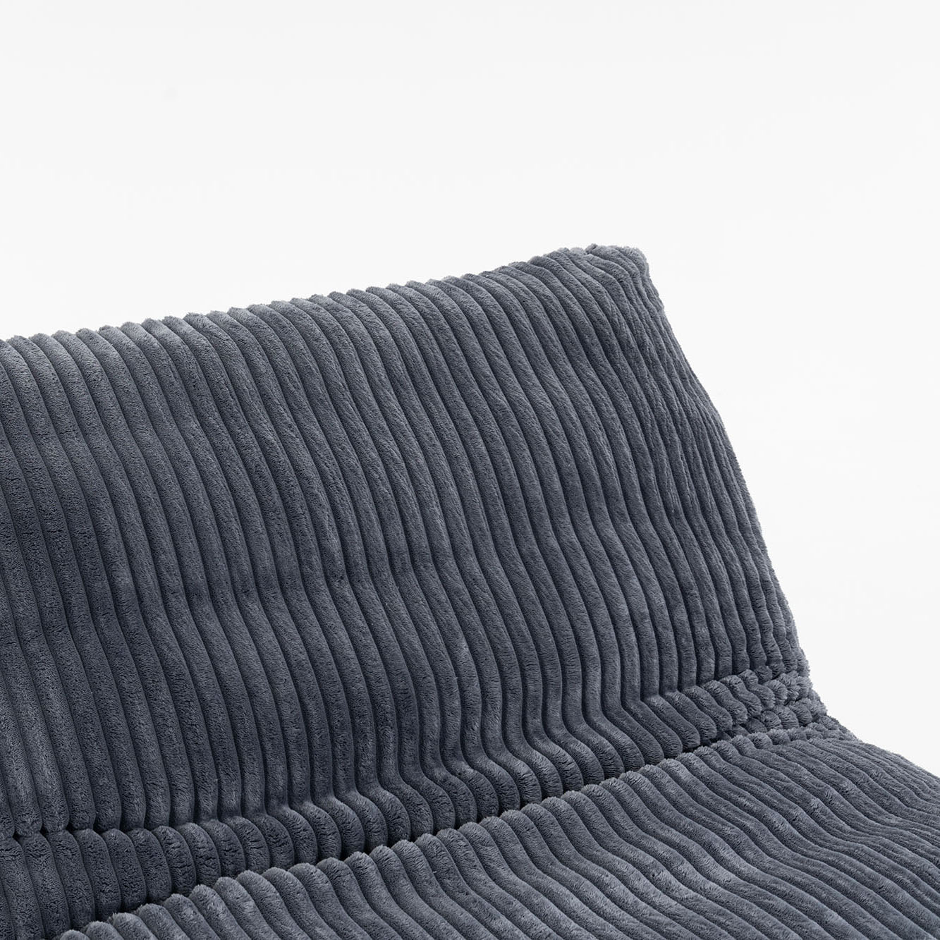 CQSXDA Corduroy Bean Bag Chair for Adults, Large Accent Lazy Sofa with Backrest for Living Room and Bedroom, Single Seat Armless Lounge Chair