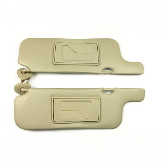 Car Sun Visor Left Driver & Right Passenger Side With Mirror Kit For Toyota Corolla Replace 74320-02540-A0 74310-02B70 Polarized Car Visor Extender Sun Blocker-Driver and codriver-beige