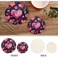 thumbnail image 4 of Coolnut Pink Heart Trivets Pot Holders Set of 2 Potholders for Kitchens Pure Cotton Thread Weave Trivets,Hot Pads for Kitchens,Coasters,Placemats,Spoon Rest for Cooking Home Decor, 4 of 7