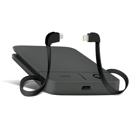 Hypegear Lightning And Micro USB Portable Charger, Space Gray, 13865