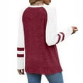 thumbnail image 4 of Kaemgyyd Tunic Tops for Women Loose Fit Dressy Knit Sweater Fall Fashion Clothes Color Block Crewneck Long Sleeve Shirts, 4 of 4