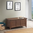 thumbnail image 2 of Carolina Classics Aura Solid Wood Blanket Storage Chest in Elm, 2 of 4