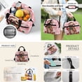 thumbnail image 4 of Jeiento 4-Piece Kids Backpack Set Water-Resistant Polyester Strawberry Sloth Backpack for Boys Girls Elementary School, Includes Lunch Bag, Pencil Case, Bookmark, 4 of 7
