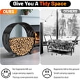 thumbnail image 4 of Round Metal Sheet Firewood Rack by Fireplace Indoor/Beside Fire Pit Outdoor-with Metal Legs,Rustproof,Durable & Stylish Firewood, 4 of 7