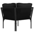 thumbnail image 5 of vidaXL 6 Piece Garden Lounge Set with Cushions Black PVC, 48588, 5 of 12