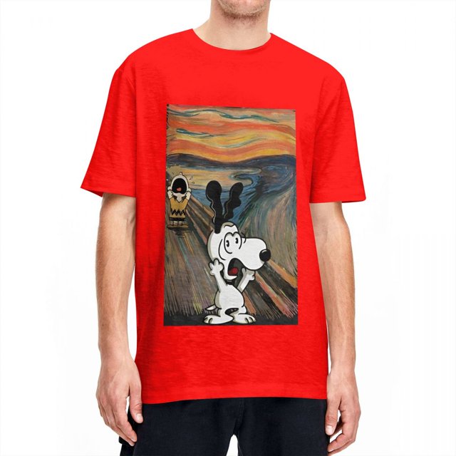 Camiseta de Snoopy y Charlie Brown de Peanuts, divertida camiseta de hip hop, camisetas de manga corta, camisetas de verano 100% algodón, camisetas de talla grande