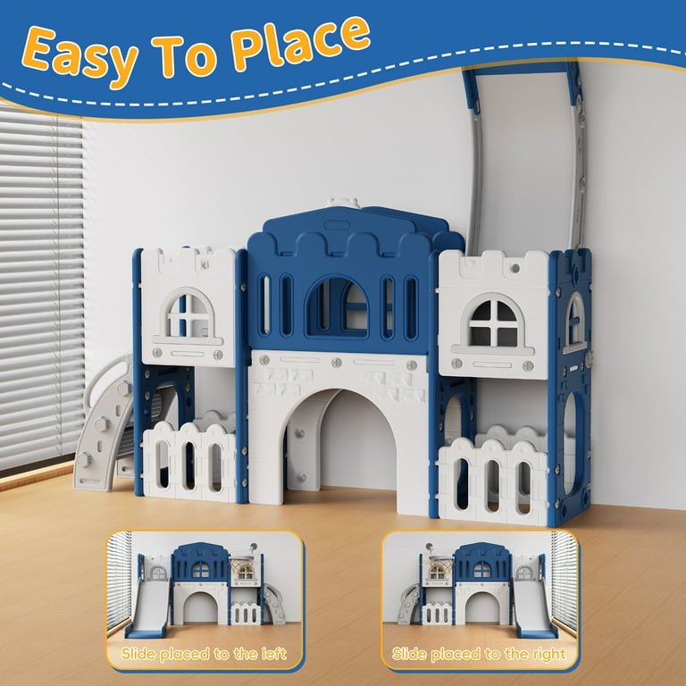 WFUN 9-in-1 Toddler Slide Playset, Indoor Outdoor Playground