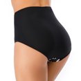 thumbnail image 4 of Csndyce Womens High Waist Bikini Bottom Ruched Tummy Control Tankini Briefs Retro Swim Shorts, 4 of 6