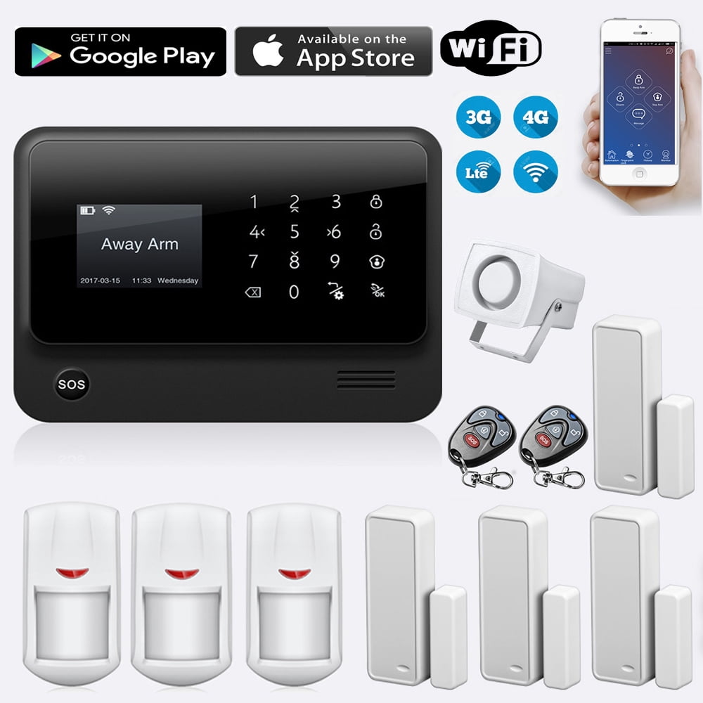 G90B WiFi GSM GPRS SMS Wireless Home House Fire Security Inturder Alarm System 