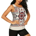 thumbnail image 2 of Gukieu Fashion Tatreez1 Print Women's Quick-drying Fitness Vest, Round Neck Sleeveless Fitness T-shirt, Suitable for Yoga, Sports-XX-Large, 2 of 7