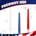 thumbnail image 2 of Patriotic Flameless Taper Candles With 3D Wick - 9.6" Real Wax Red White and Blue With Remote and Timer - 4th of July LED Battery Operated Fake Candles, 3 Pack, 2 of 13