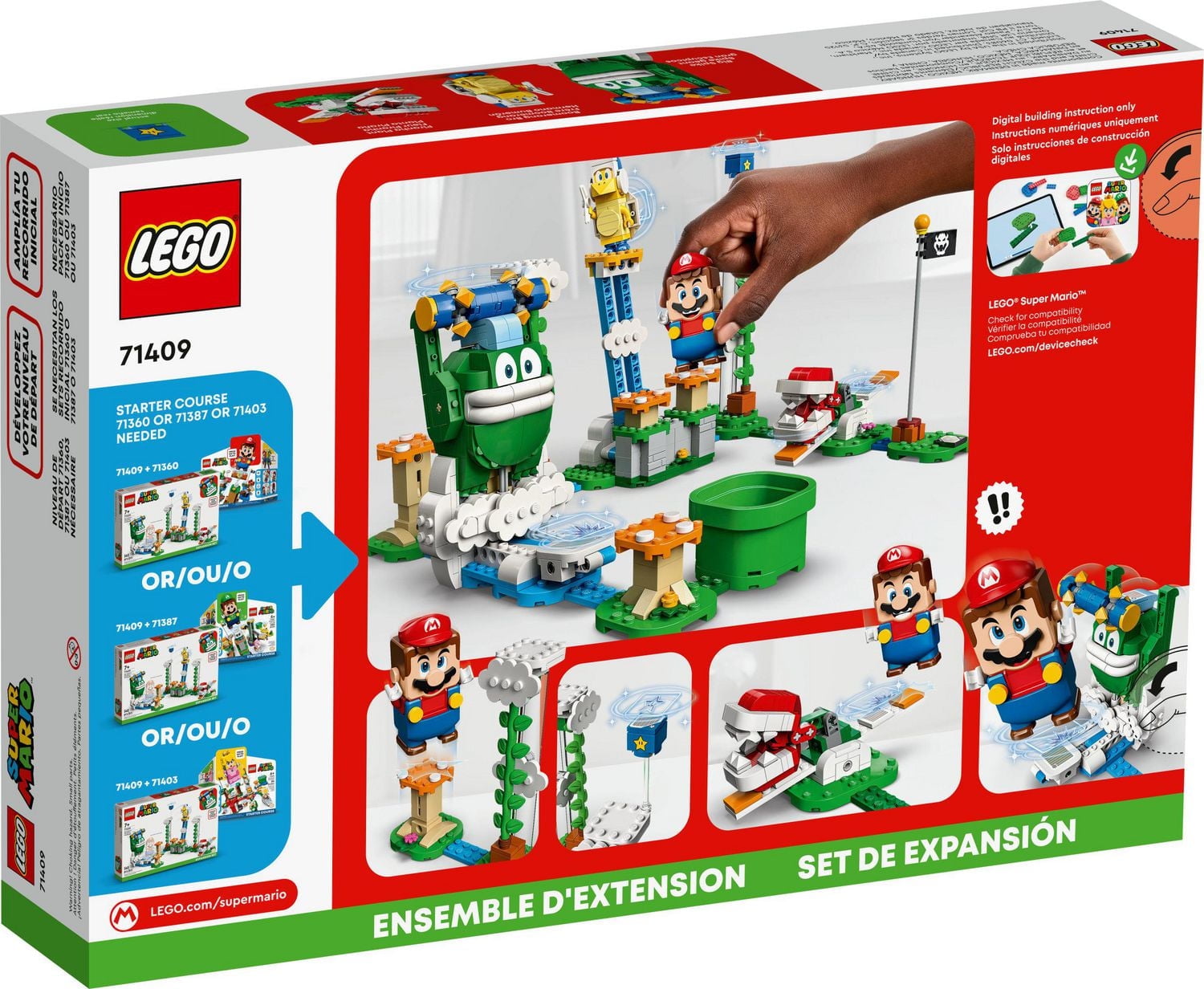 LEGO Super Mario Big Spike’s Cloudtop Challenge Expansion Set 71409 Toy Building Kit (540 Pieces)