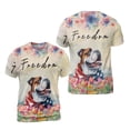 thumbnail image 3 of Freedom Bulldog on Independence Day 4th of July All Over Print 3D Shirt Unisex Merch Dog Lover Gifts Idea - 01005, 3 of 6