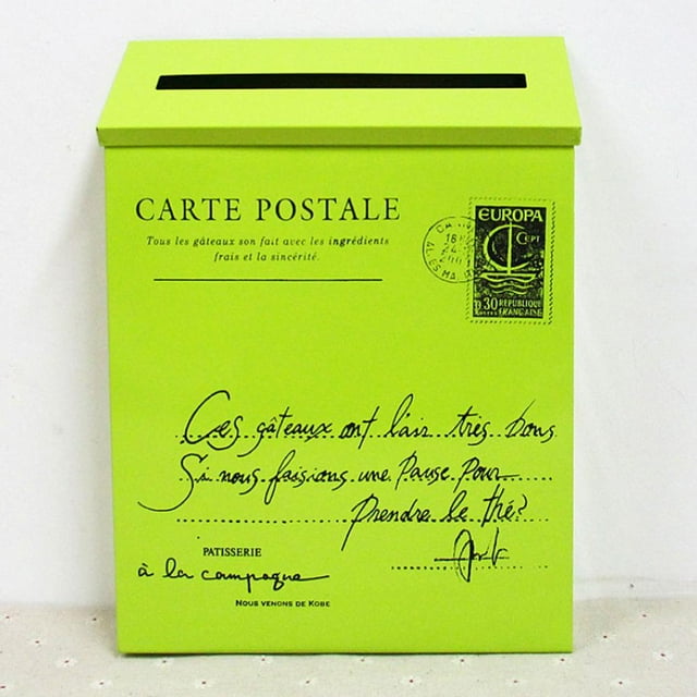 Buzón de cartas Colco soporte para revistas oficina en hogar Verde