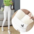 thumbnail image 2 of JGGSPWM Lined Leggings for Women Winter Warm Elastic Thermal Legging Pants Sherpa Fleece Lined Thick Tights Pants White L, 2 of 9