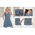 thumbnail image 6 of MOYIKO Summer Dresses for Women Casual V Neck Sleeveless Sundresses Floral Beach Vacation Tank Short Dress with Pockets, 6 of 7