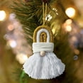 thumbnail image 6 of 1pc/lotChristmas Santa Claus Hanging Pendant,Woven Xmas Santa Claus Hanging Pendant with Cloth Tassel Beard,Christmas Tree Pendant for Party Holiday Festival Home Decoration(5.9*1.57in), 6 of 7