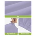 thumbnail image 4 of Pure Lavender Bar Stool Covers Set of 2, Simple Solid Color Stretch Washable Bar Chair Covers with Backs, Removable Pub Counter Height Chair Cover for Kitchen Dining Room Cafe, 4 of 7