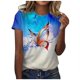 thumbnail image 1 of Blusa holgada de manga corta con cuello redondo y estampado a la moda para mujer Pompotops  hfajkhk130440, 1 of 6