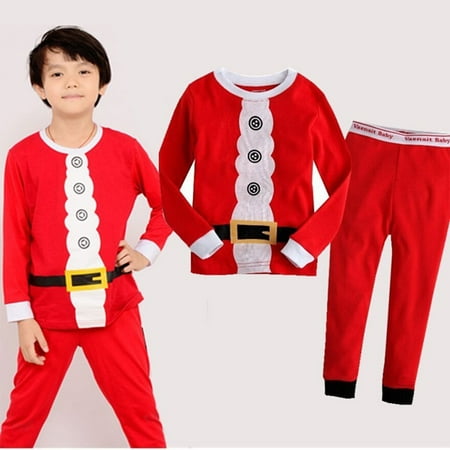 

HAWEE Boys Girls Pajamas Children Christmas Pjs Set Cotton Toddler Kids Sleepwear Set 2-8 Years