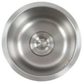 thumbnail image 3 of Mini Round Kitchen Sink, Stainless Steel Single Bowl Kitchen Sink With Drainpipe Fitting, Drop In And Undermount Bar Sink For Kitchen, Bar, Hotel 30Cm Diameter, 3 of 8